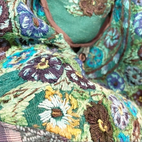 No Brand | Bobo Style Crossbody Green Embroidered Bag - Picture 6 of 16